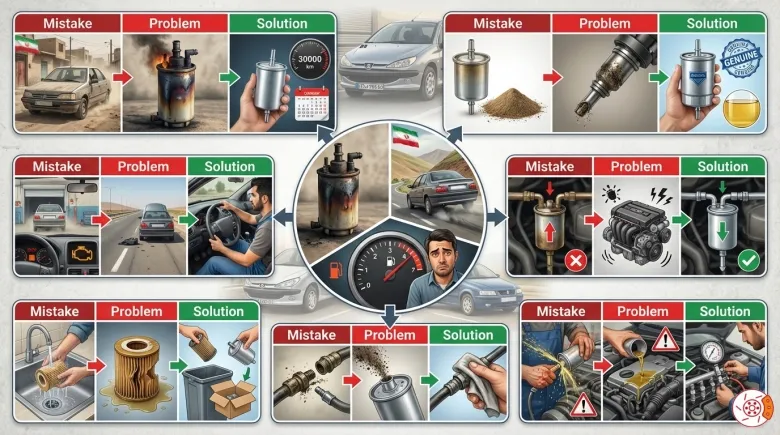 اشتباهات رایج در زمان تعویض فیلتر بنزین