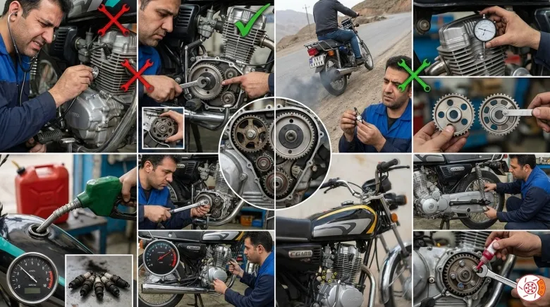 اجرت تعویض دنده تایم موتور سیکلت