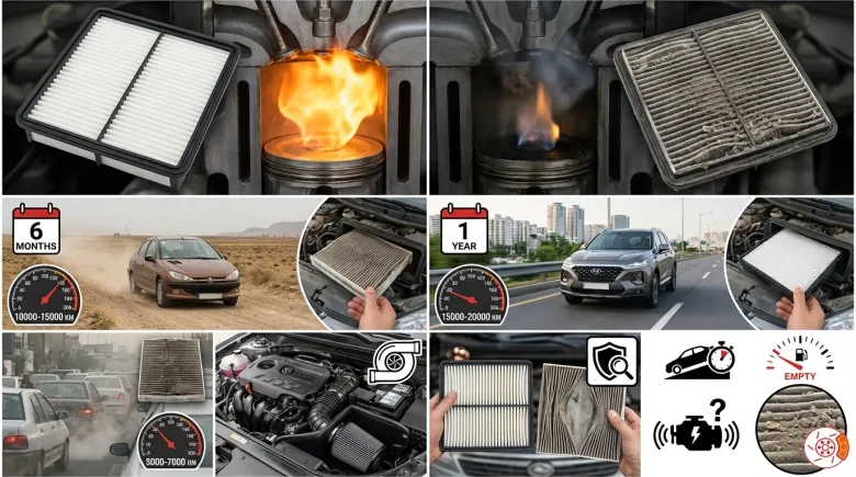 بهترین زمان تعویض فیلتر هوا برای خودروهای ایرانی و خارجی