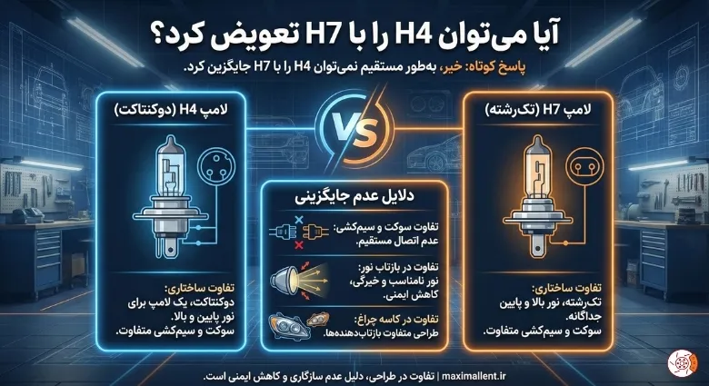 آیا می‌توان H4 را با H7 تعویض کرد؟