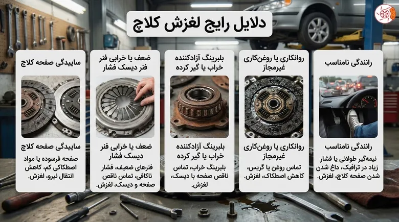 دلایل رایج لغزش کلاچ