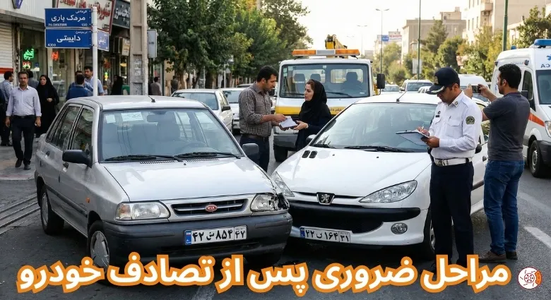 مراحل ضروری پس از تصادف خودرو