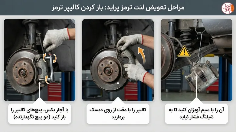 باز کردن کالیپر ترمز باز کردن کالیپر ترمز