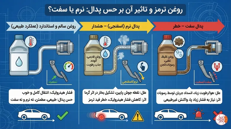 تاثیر کیفیت روغن بر سختی پدال