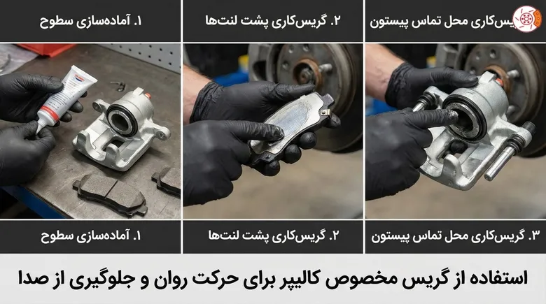 استفاده از گریس کالیپر استفاده از گریس کالیپر
