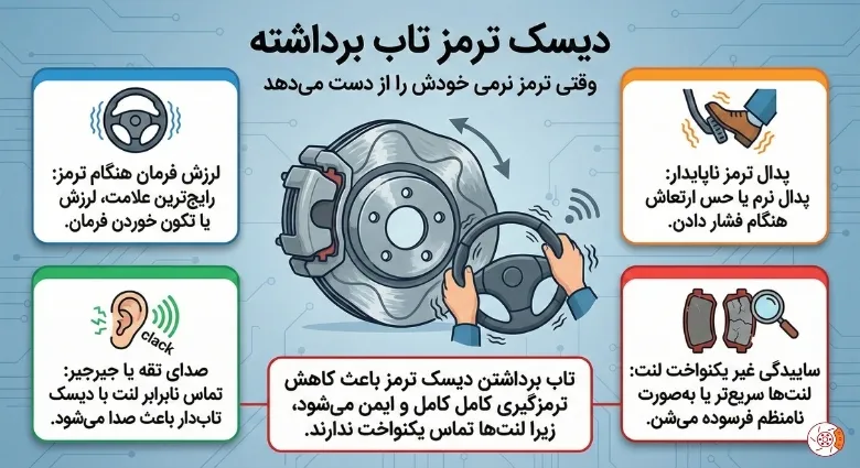 دیسک ترمز تاب برداشته دیسک ترمز تاب برداشته