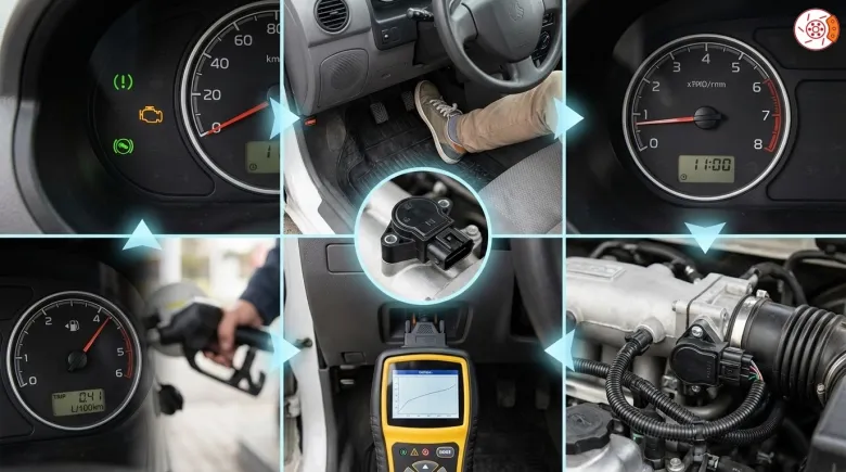 ولتاژ سنسور دریچه گاز (TPS) پراید