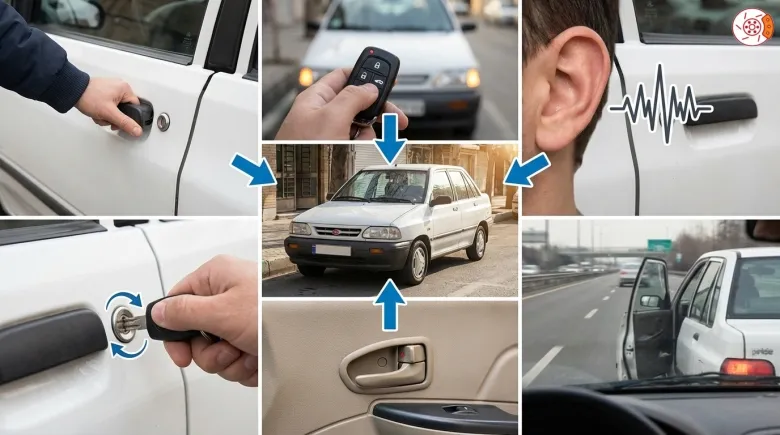 علائم خراب شدن قفل درب پراید