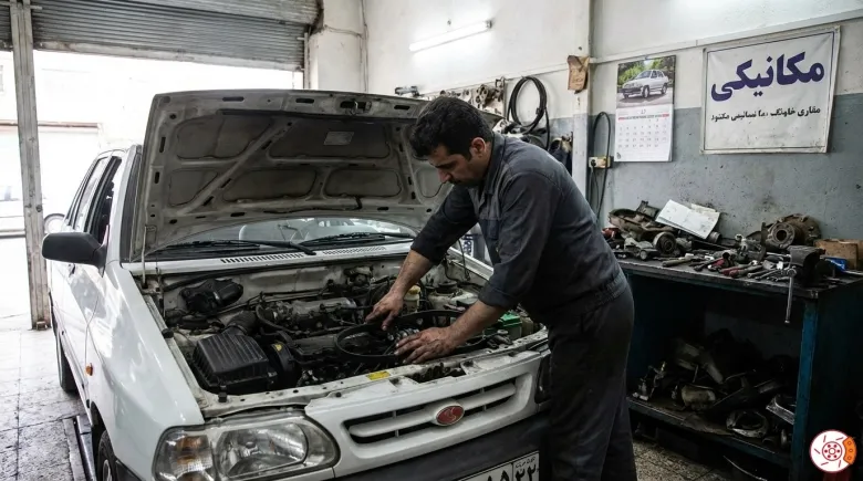 آموزش تعویض تسمه دینام پراید
