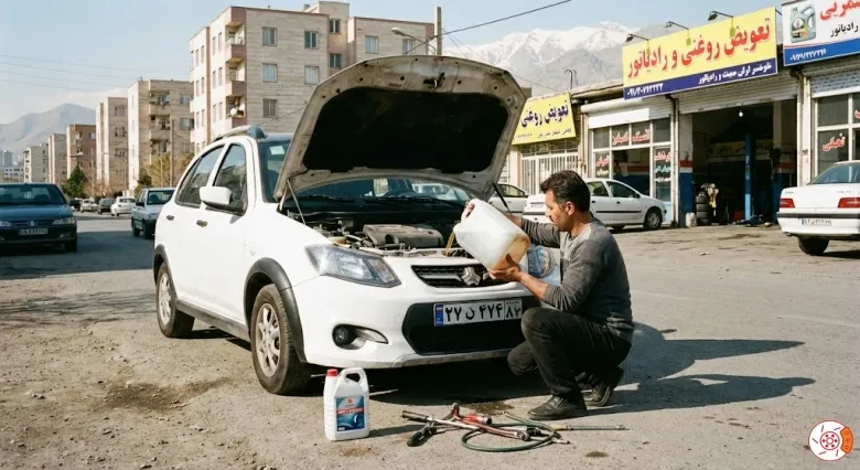 تعویض آب رادیاتور کوییک