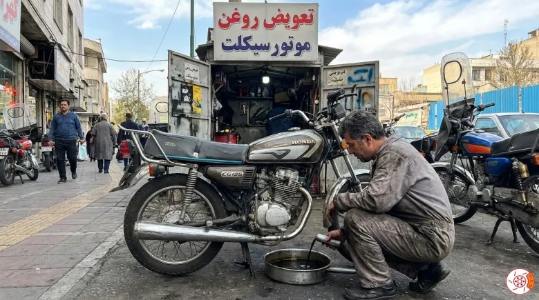 تعویض روغن موتورسیکلت