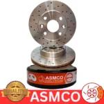 دیسک چرخ جلو تیبا کوییک ساینا سوراخ دار برند آسمکو ASMCO
