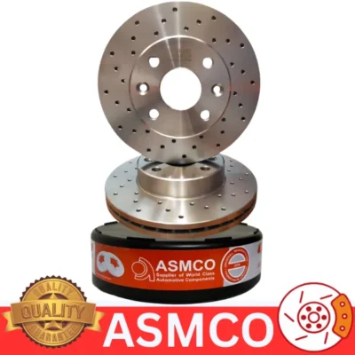 دیسک چرخ جلو تیبا کوییک ساینا سوراخ دار برند آسمکو ASMCO