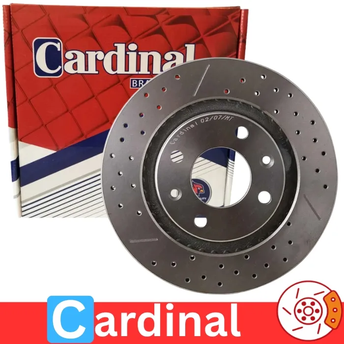 دیسک چرخ کاردینال 206 دیسک چرخ جلو پژو 206 تیپ 5 سوراخ دار برند کاردینال
