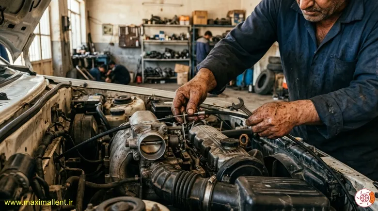 تعویض سیم گاز پراید