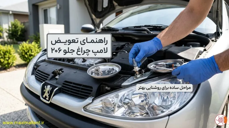 تعویض طلق چراغ جلو ۲۰۶