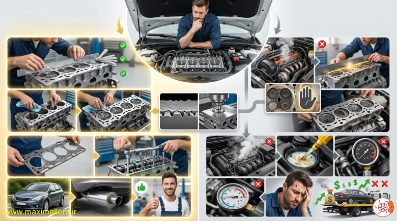 تعویض واشر سرسیلندر بدون تراشکاری